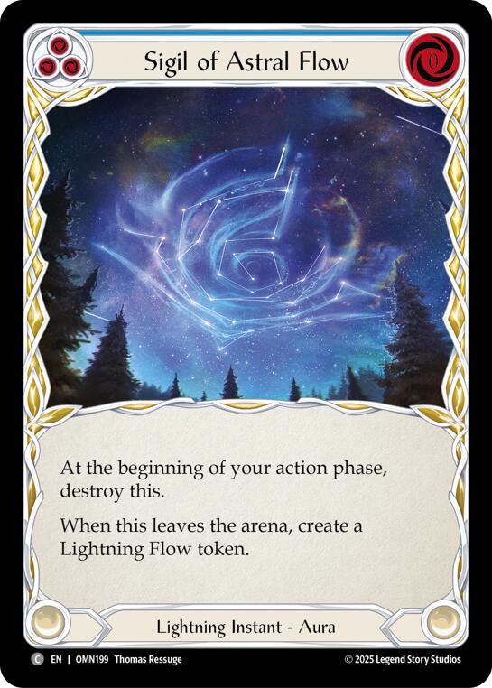 Sigil Of Astral Flow (Blue) [OMN199] (Omens of the Third Age) | Good Games Morley
