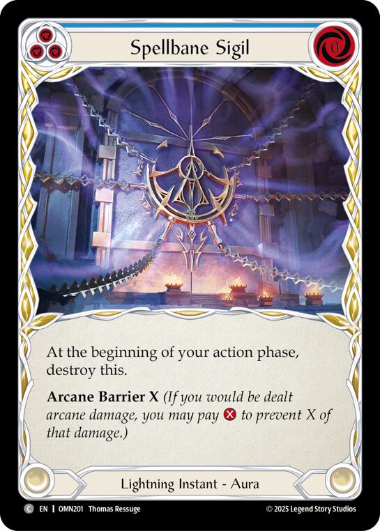 Spellbane Sigil (Blue) [OMN201] (Omens of the Third Age) | Good Games Morley