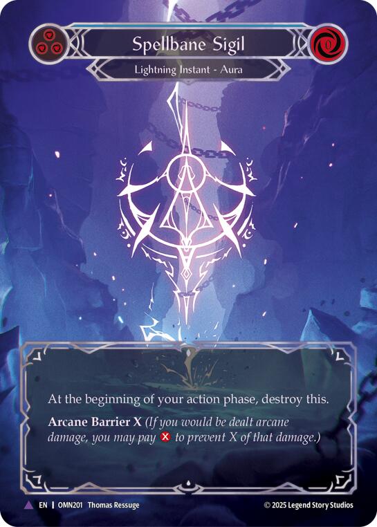 Spellbane Sigil (Blue) (Marvel) [OMN201] (Omens of the Third Age)  Cold Foil | Good Games Morley