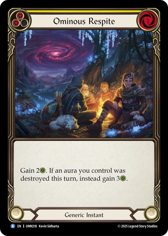 Ominous Respite (Yellow) [OMN218] (Omens of the Third Age) | Good Games Morley