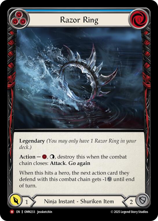Razor Ring (Blue) [OMN233] (Omens of the Third Age)  Cold Foil | Good Games Morley