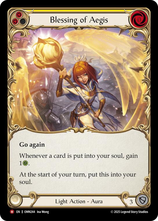 Blessing Of Aegis (Yellow) [OMN244] (Omens of the Third Age) | Good Games Morley