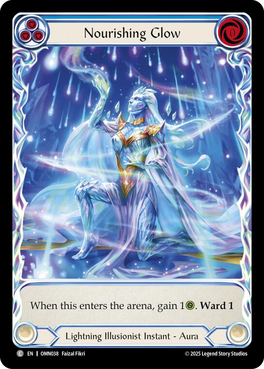 Nourishing Glow (Blue) (Extended Art) [OMN038] (Omens of the Third Age)  Cold Foil | Good Games Morley