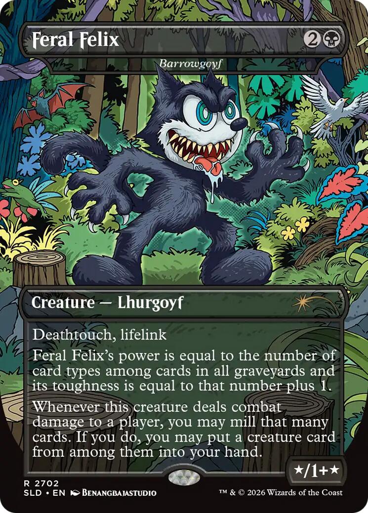 Feral Felix - Barrowgoyf [Secret Lair Drop Series] | Good Games Morley