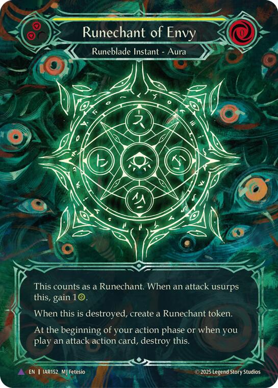 Runechant of Envy (Yellow) (Marvel) [IAR152-MV] (Omens of the Third Age)  Cold Foil | Good Games Morley