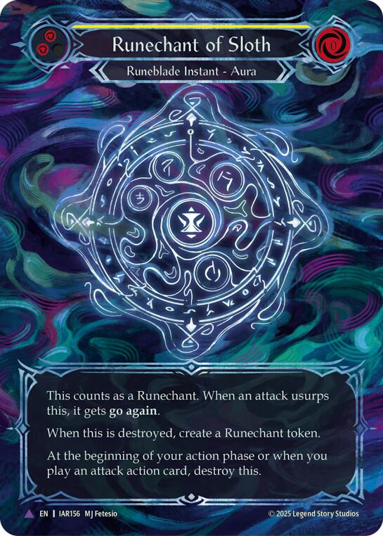 Runechant of Sloth (Yellow) (Marvel) [IAR156-MV] (Omens of the Third Age)  Cold Foil | Good Games Morley