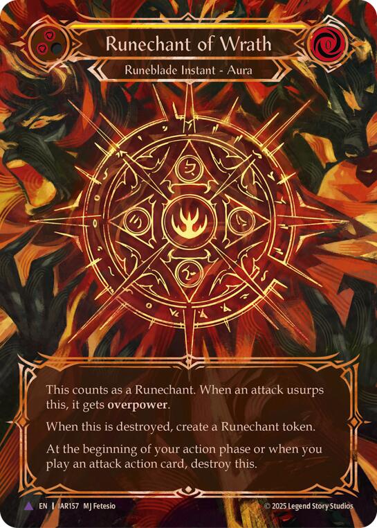 Runechant of Wrath (Yellow) (Marvel) [IAR157-MV] (Omens of the Third Age)  Cold Foil | Good Games Morley