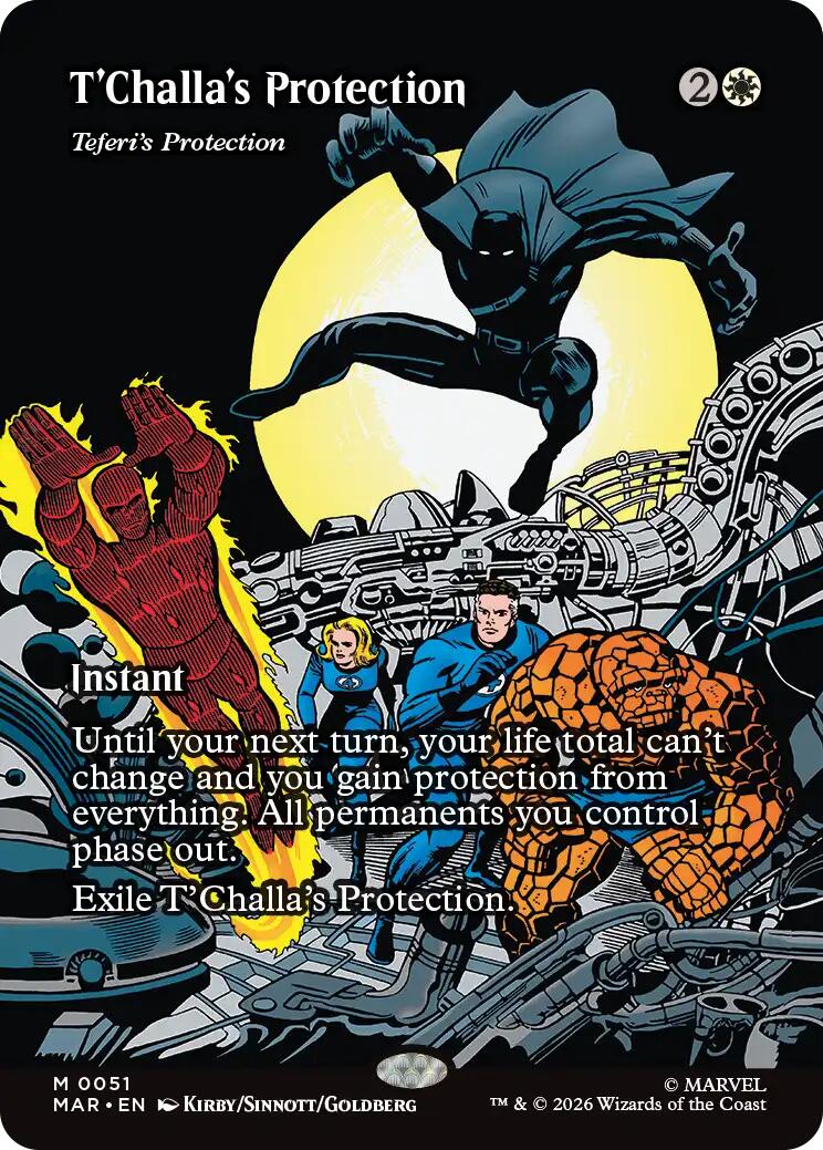 T'Challa's Protection - Teferi's Protection (Borderless) [Marvel Universe: Eternal-Legal] | Good Games Morley