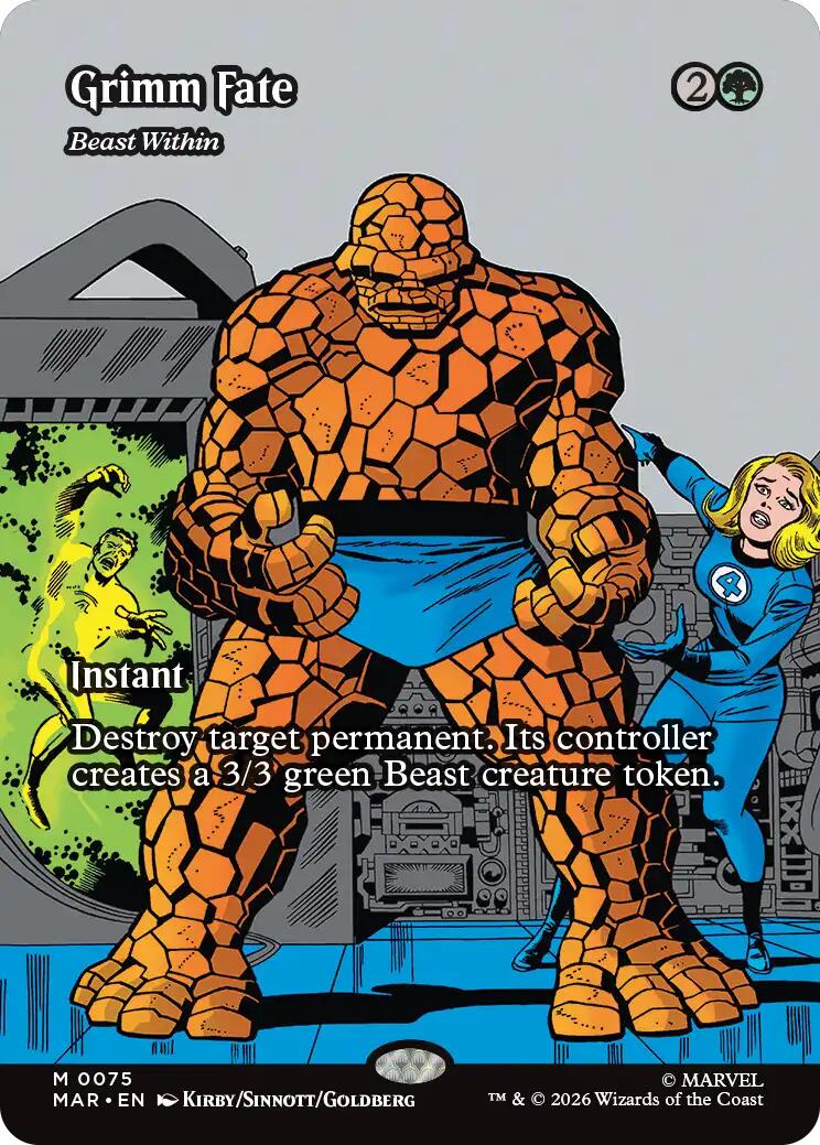 Grimm Fate - Beast Within (Borderless) [Marvel Universe: Eternal-Legal] | Good Games Morley