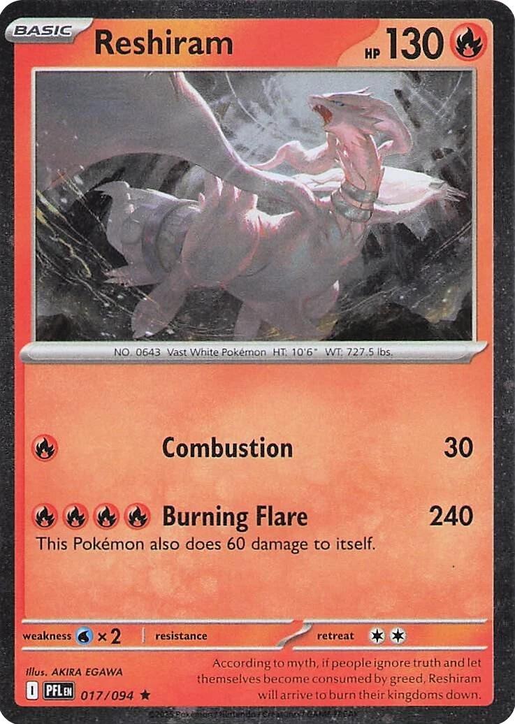 Reshiram (017/094) (Cosmos Holo) [Mega Evolution: Phantasmal Flames] | Good Games Morley