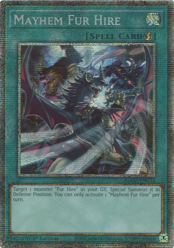Mayhem Fur Hire (Starlight Foil) [BLGG-EN116] Starfoil Rare | Good Games Morley