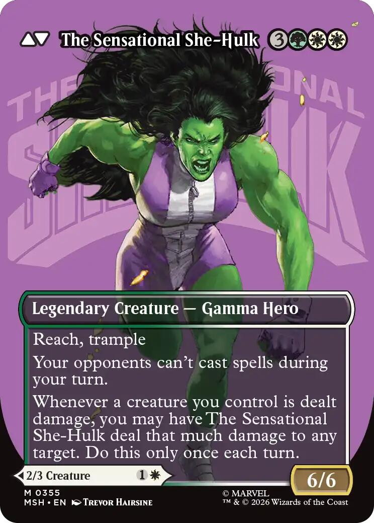 Jennifer Walters // The Sensational She-Hulk (Borderless) (0355) [Marvel Super Heroes] | Good Games Morley