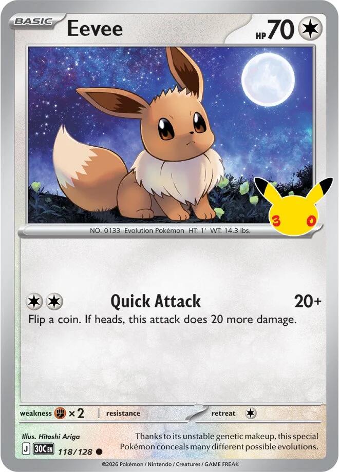 Eevee (118/128) [Mega Evolution: 30th Celebration] | Good Games Morley