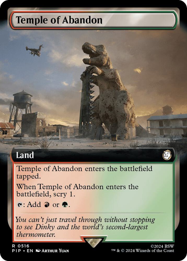 Temple of Abandon 516/326 (Universes Beyond: Fallout)  - Extended Art | Good Games Morley