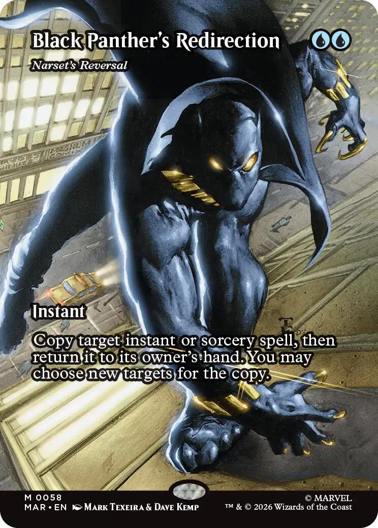 Black Panther's Redirection - Narset's Reversal (Borderless) [Marvel Universe: Eternal-Legal] | Good Games Morley