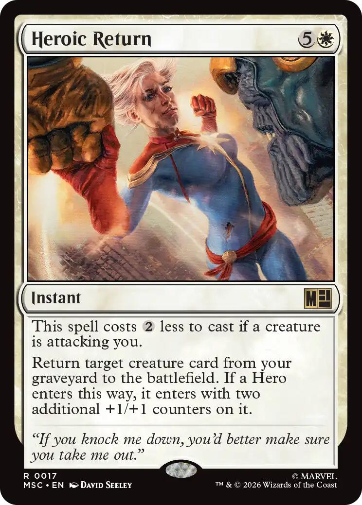 Heroic Return (Surge Foil) [Marvel Super Heroes Commander] | Good Games Morley