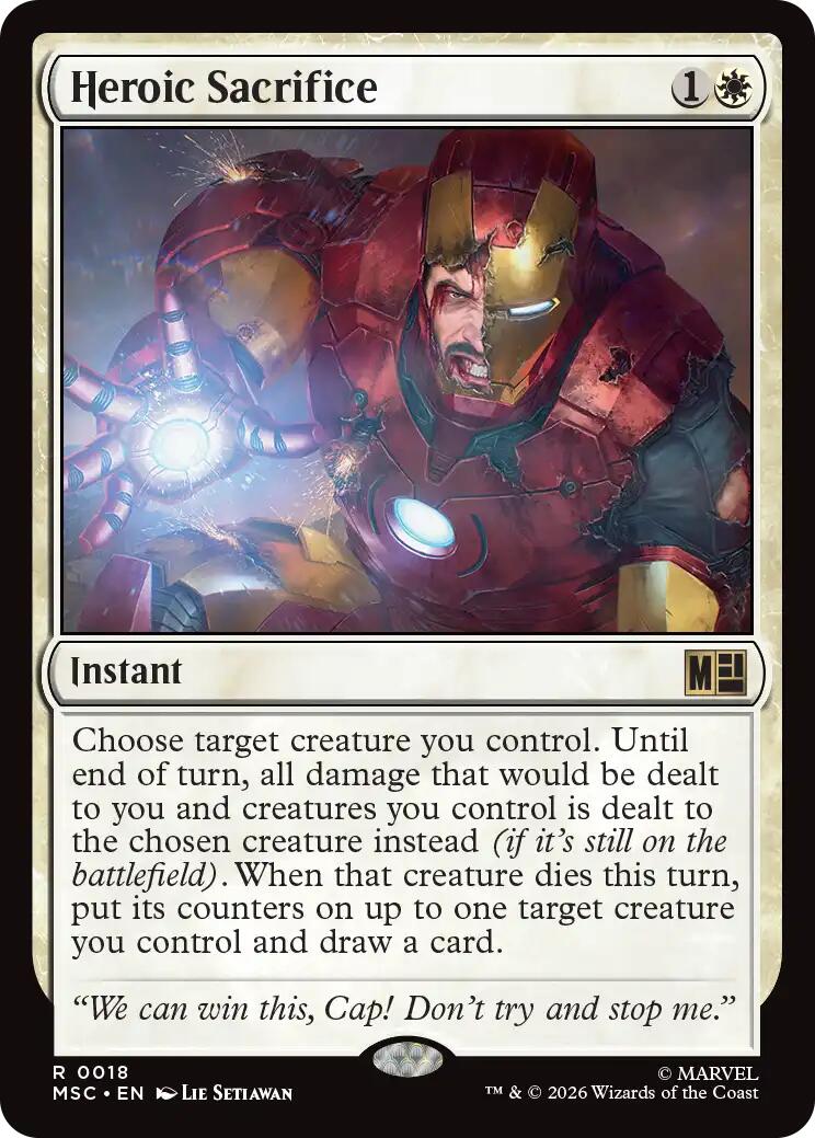Heroic Sacrifice (Surge Foil) [Marvel Super Heroes Commander] | Good Games Morley