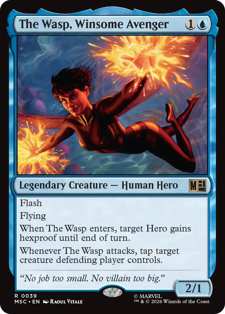 The Wasp, Winsome Avenger (Surge Foil) [Marvel Super Heroes Commander] | Good Games Morley