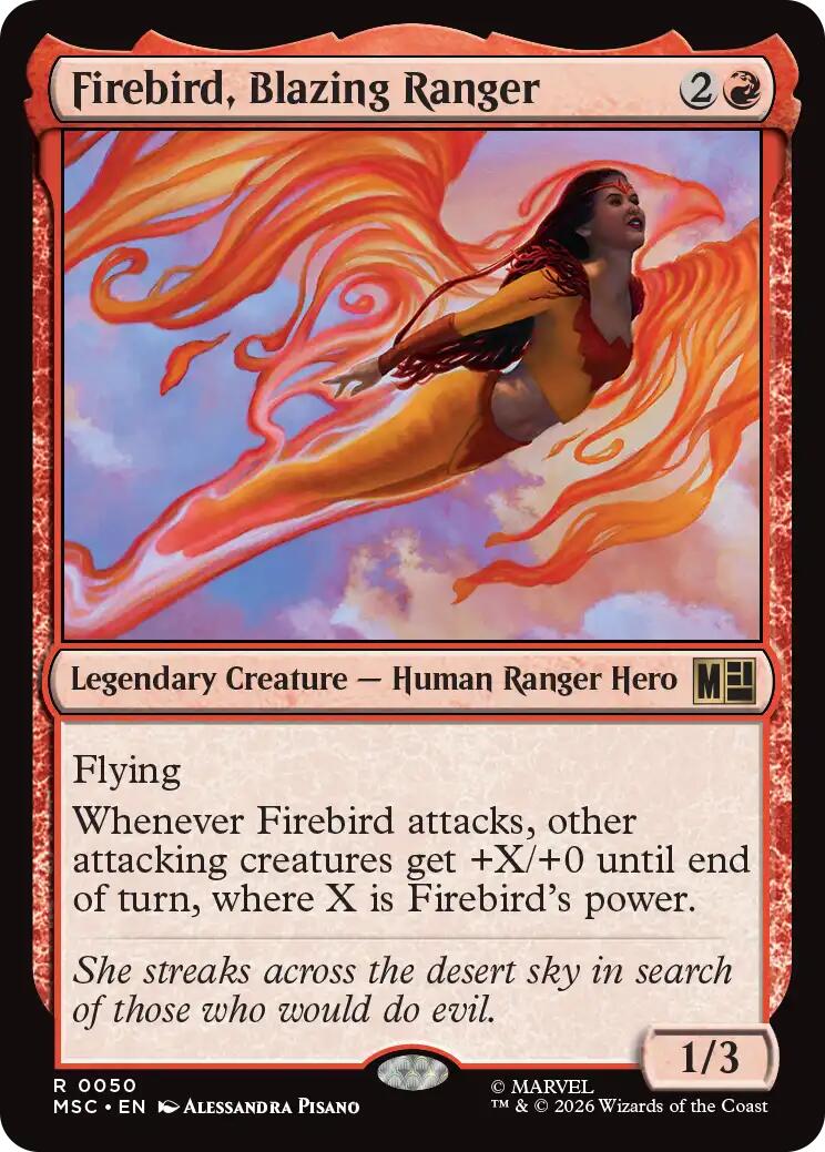 Firebird, Blazing Ranger (Surge Foil) [Marvel Super Heroes Commander] | Good Games Morley