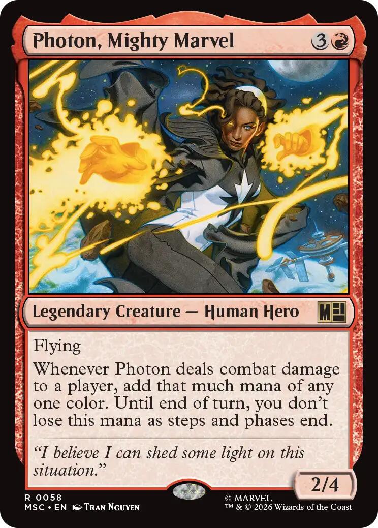Photon, Mighty Marvel (Surge Foil) [Marvel Super Heroes Commander] | Good Games Morley