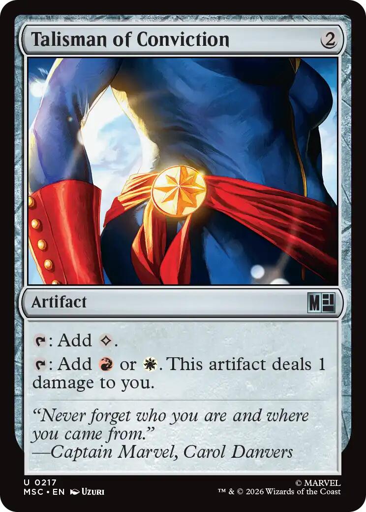 Talisman of Conviction (Surge Foil) [Marvel Super Heroes Commander] | Good Games Morley