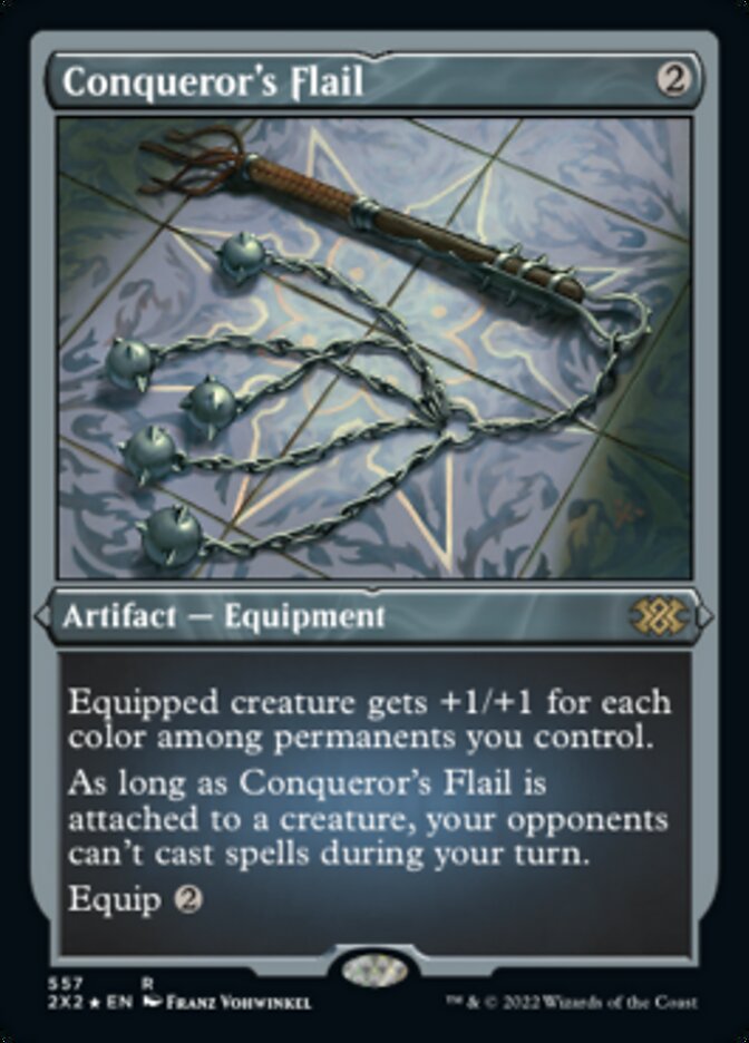 Conqueror's Flail (Foil Etched) [Double Masters 2022] | Good Games Morley