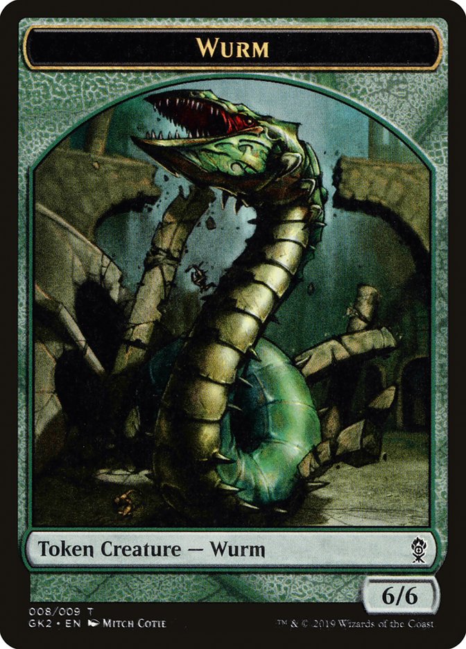 Saproling // Wurm Double-Sided Token [Ravnica Allegiance Guild Kit Tokens] | Good Games Morley