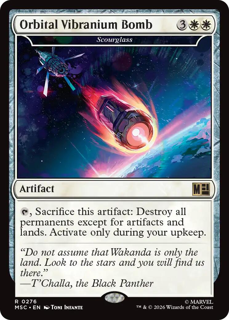 Orbital Vibranium Bomb - Scourglass (Surge Foil) [Marvel Super Heroes Commander] | Good Games Morley