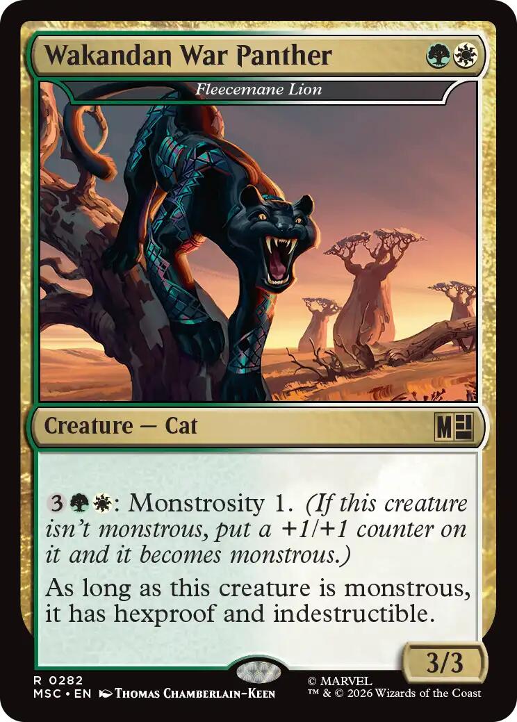 Wakandan War Panther - Fleecemane Lion (Surge Foil) [Marvel Super Heroes Commander] | Good Games Morley