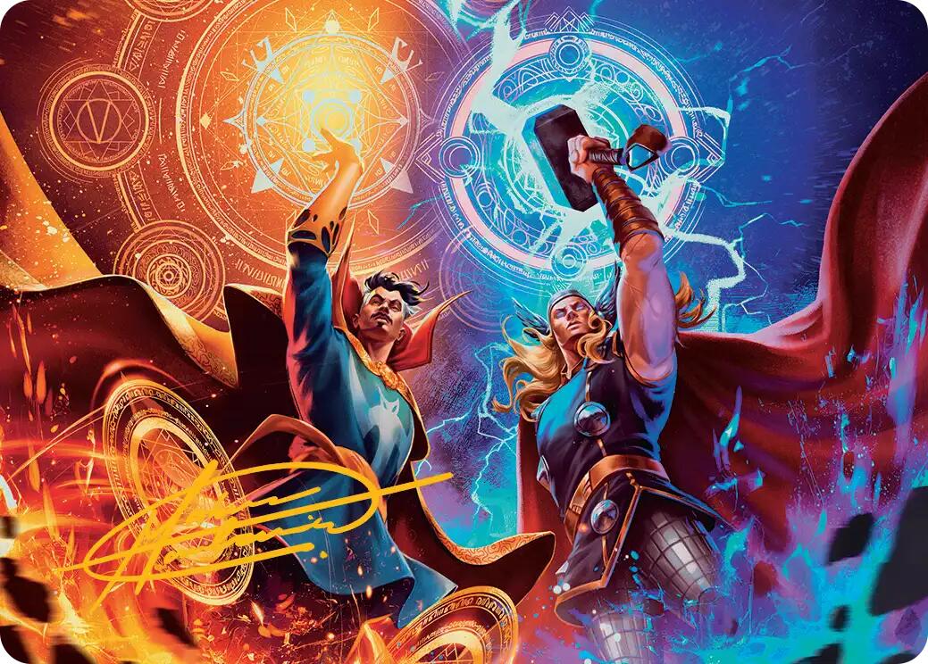 We Say Thee Nay! Art Card (Gold-Stamped Signature) [Marvel Super Heroes Art Series] | Good Games Morley