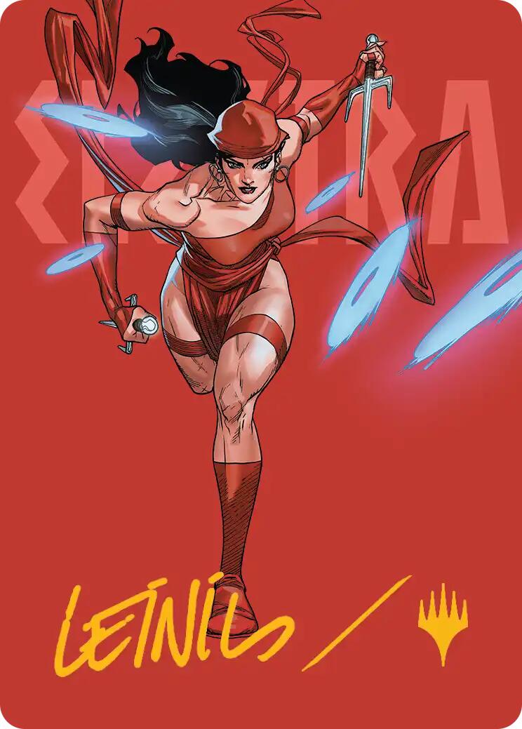 Elektra, Daughter of the Hand Art Card (Gold-Stamped Signature) [Marvel Super Heroes Art Series] | Good Games Morley