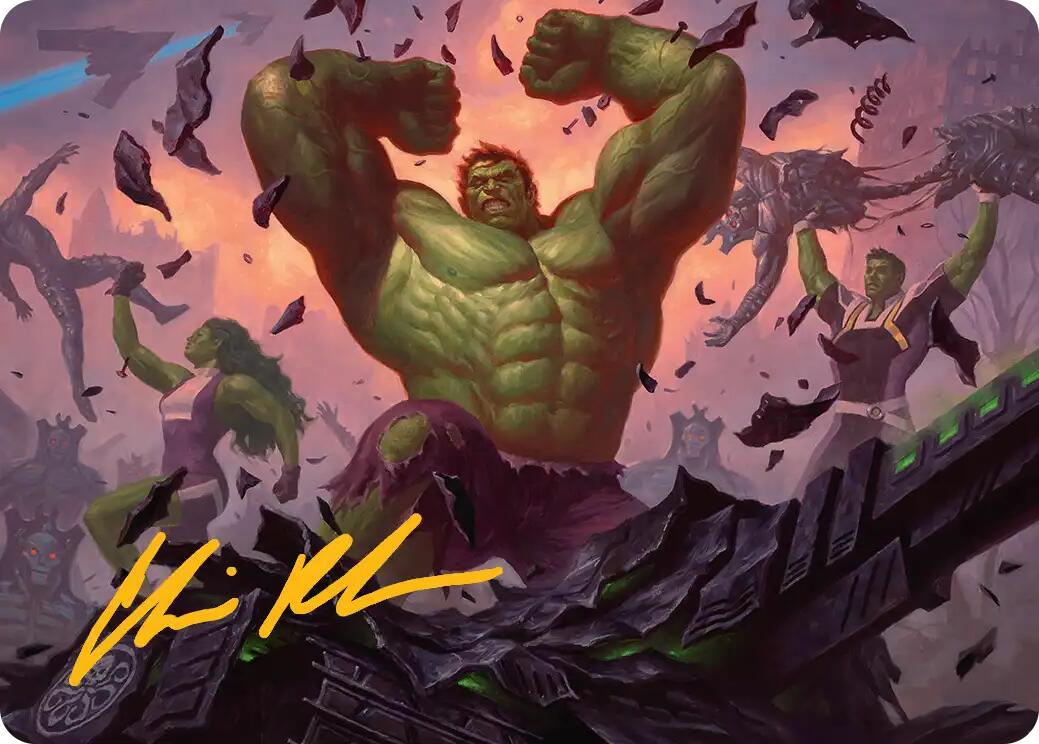 HULK SMASH! Art Card (Gold-Stamped Signature) [Marvel Super Heroes Art Series] | Good Games Morley