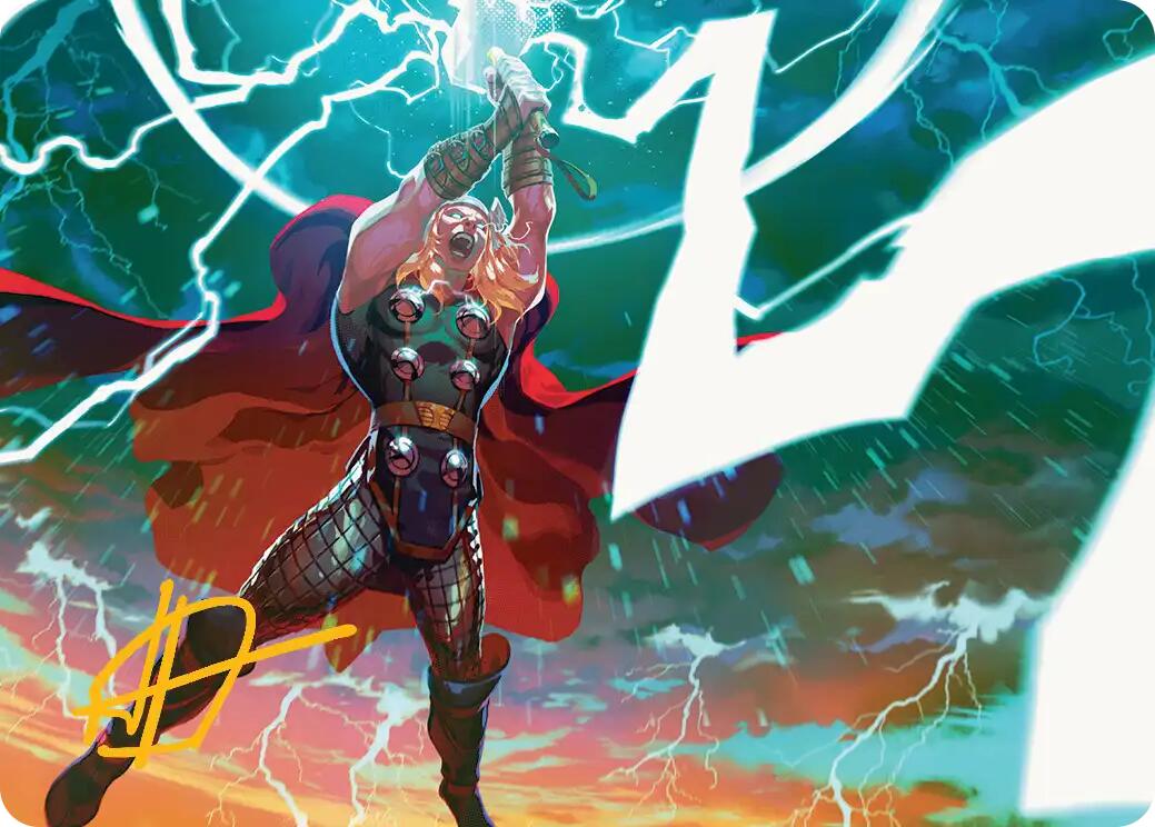 Lightning Strike Art Card (Gold-Stamped Signature) [Marvel Super Heroes Art Series] | Good Games Morley