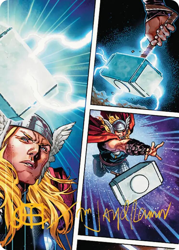Mjolnir, Hammer of Thor Art Card (Gold-Stamped Signature) [Marvel Super Heroes Art Series] | Good Games Morley