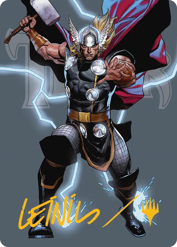 Thor, God of Thunder Art Card (Gold-Stamped Signature) [Marvel Super Heroes Art Series] | Good Games Morley