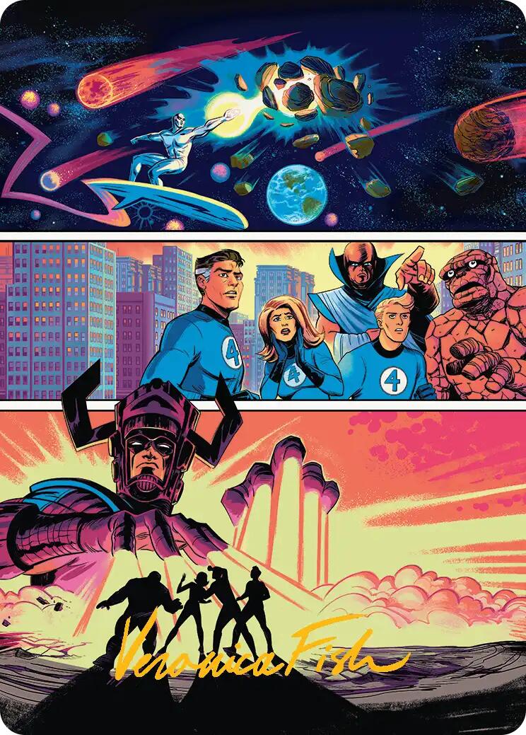 The Coming of Galactus Art Card (Gold-Stamped Signature) [Marvel Super Heroes Art Series] | Good Games Morley