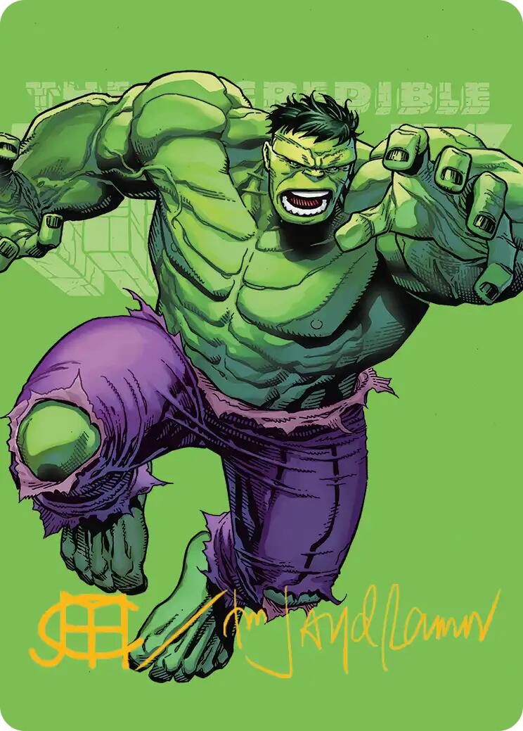 The Incredible Hulk Art Card (Gold-Stamped Signature) [Marvel Super Heroes Art Series] | Good Games Morley