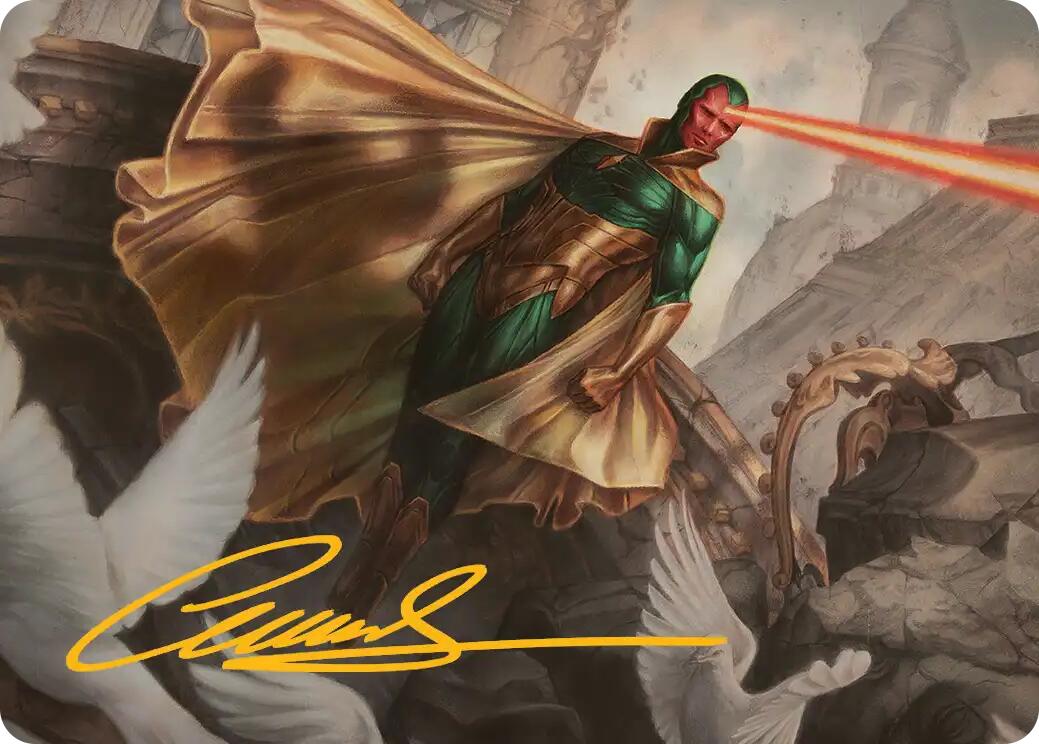 The Vision Art Card (Gold-Stamped Signature) [Marvel Super Heroes Art Series] | Good Games Morley