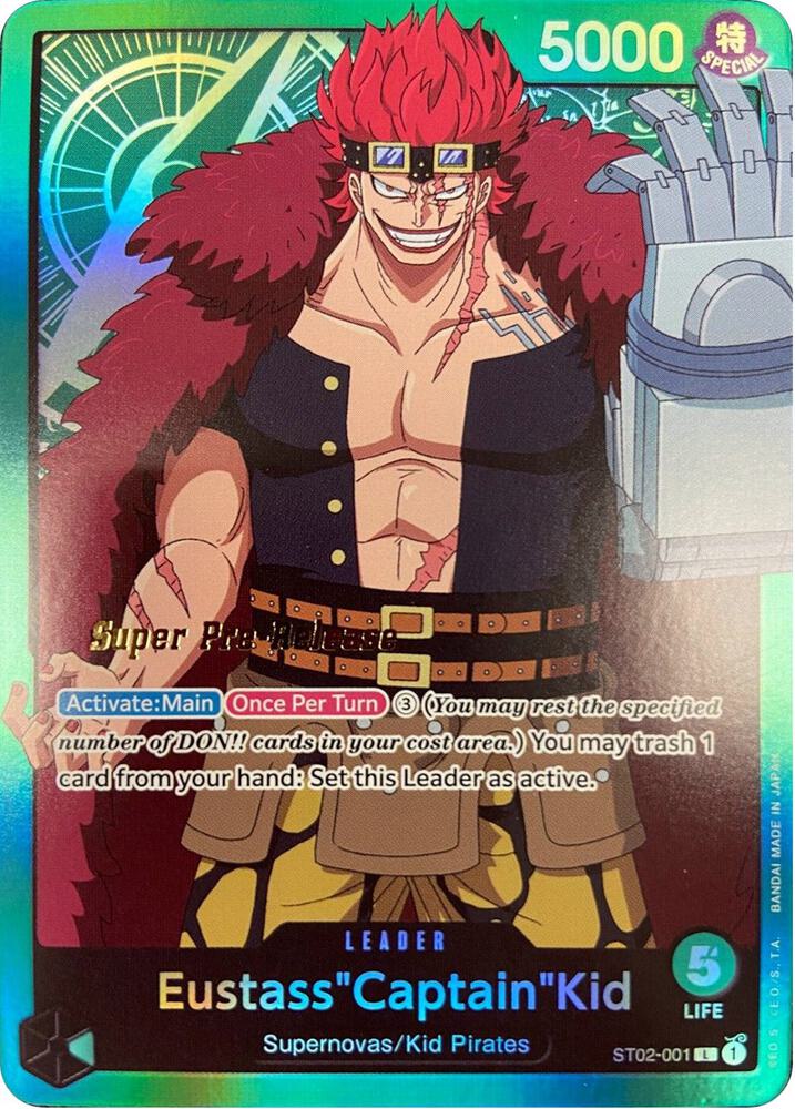 Eustass"Captain"Kid ST02-001 (Super Pre-Release Starter Deck 2: Worst Generation)  - Foil | Good Games Morley