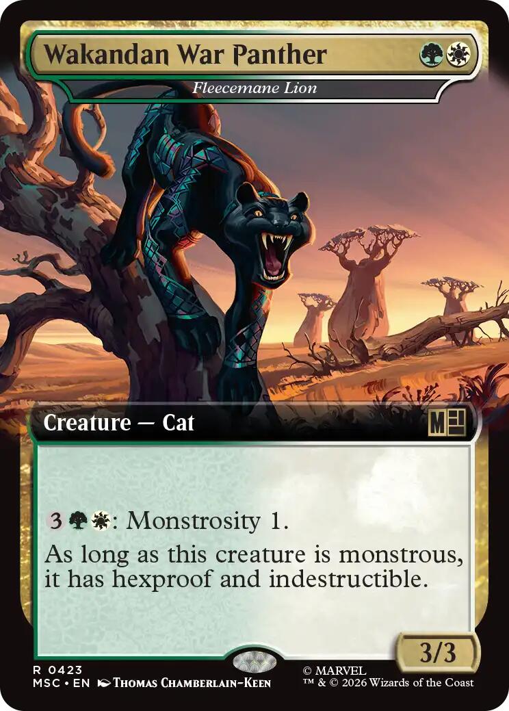 Wakandan War Panther - Fleecemane Lion (Extended Art) [Marvel Super Heroes Commander] | Good Games Morley
