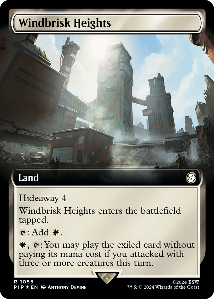 Windbrisk Heights (Extended Art) (Surge Foil) [Fallout] | Good Games Morley