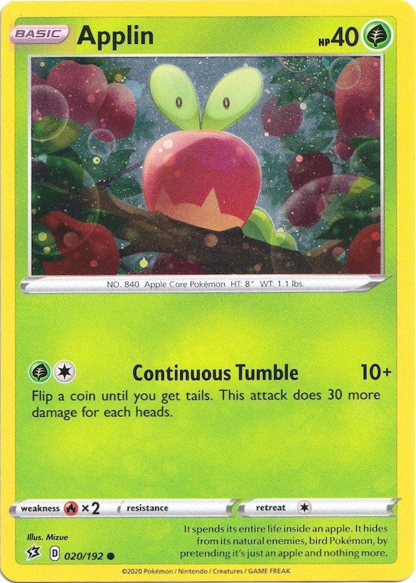 Applin (020/192) (Cosmos Holo) [Sword & Shield: Rebel Clash] | Good Games Morley