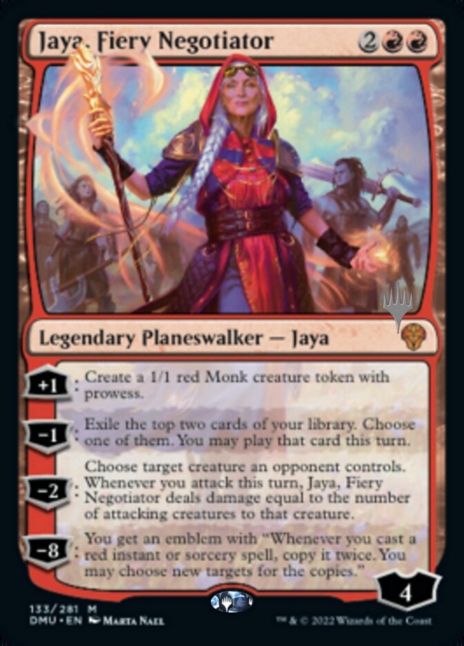 Jaya, Fiery Negotiator (Promo Pack) [Dominaria United Promos] | Good Games Morley
