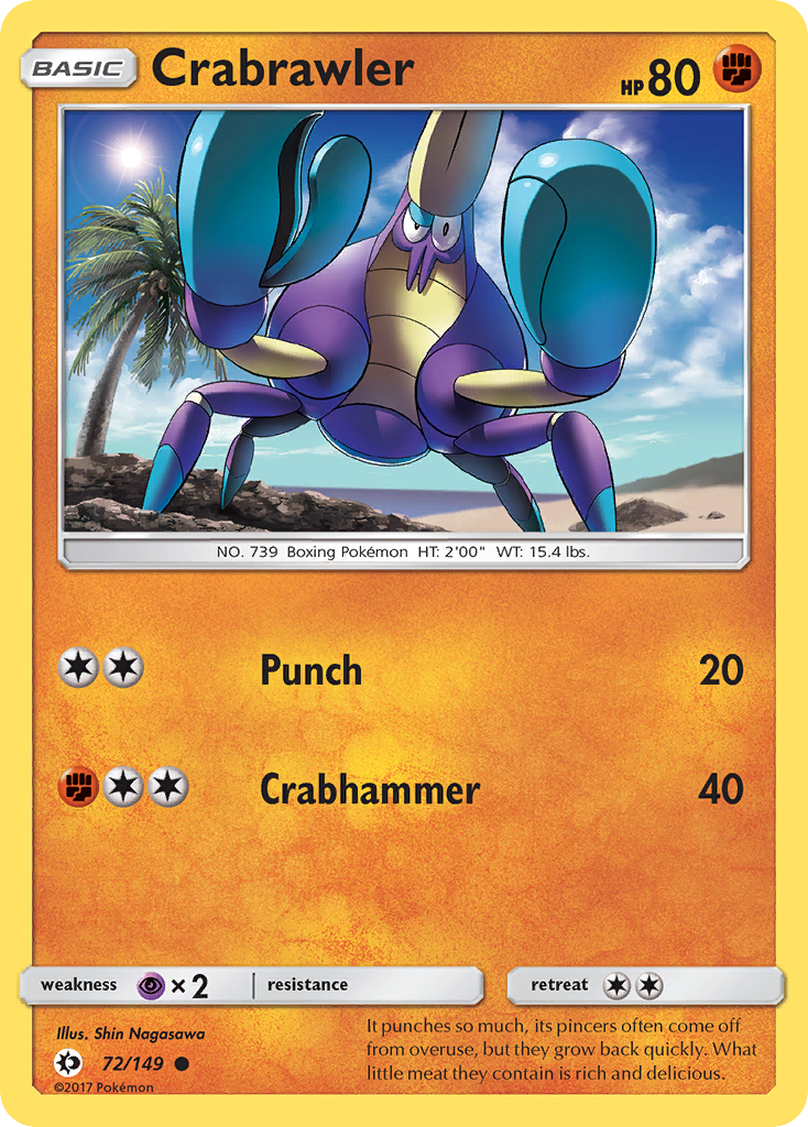 Crabrawler (72/149) [Sun & Moon: Base Set] | Good Games Morley