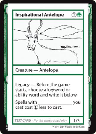 Inspirational Antelope (2021 Edition) [Mystery Booster Playtest Cards] | Good Games Morley