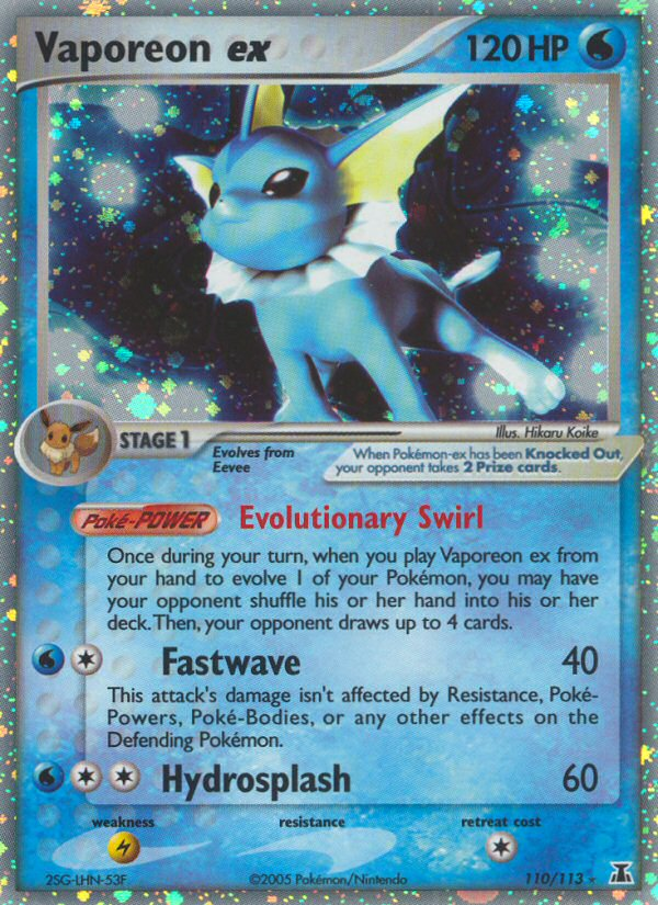 Vaporeon ex (110/113) [EX: Delta Species] | Good Games Morley