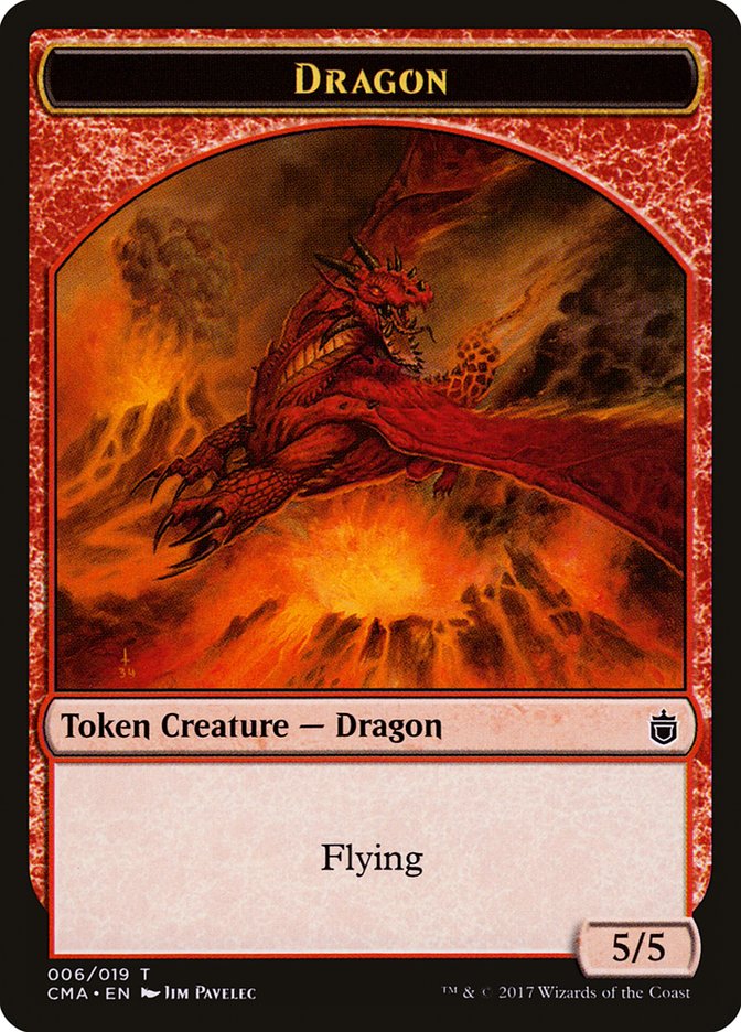 Dragon Token [Commander Anthology Tokens] | Good Games Morley