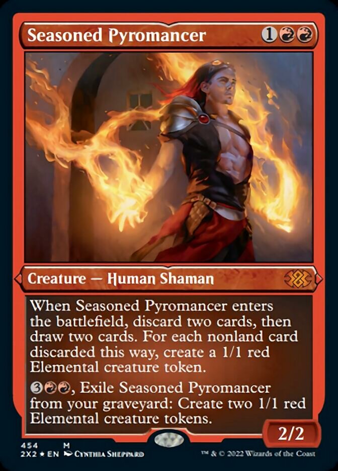 Seasoned Pyromancer (Foil Etched) [Double Masters 2022] | Good Games Morley