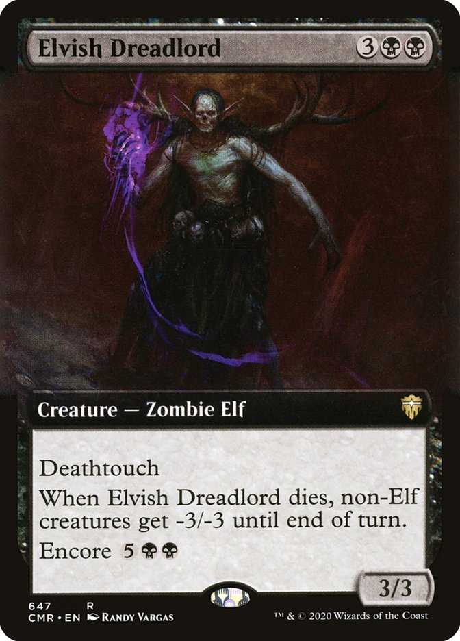 Elvish Dreadlord (Extended Art) [Commander Legends] | Good Games Morley