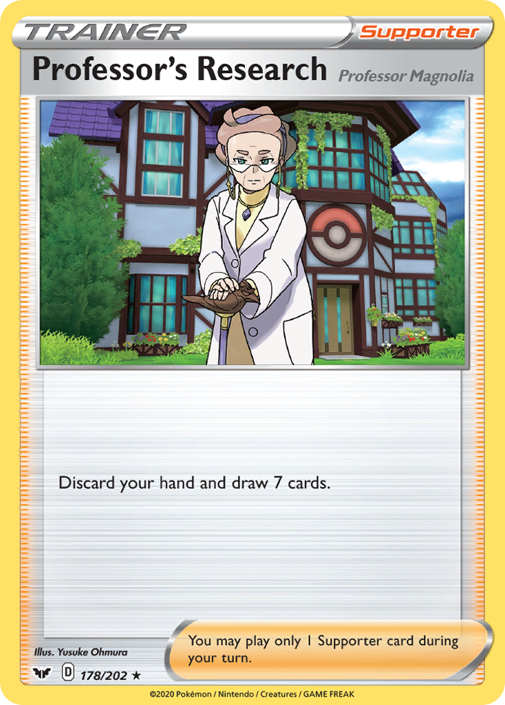 Professor's Research (178/202) (Professor Magnolia) [Sword & Shield: Base Set] | Good Games Morley